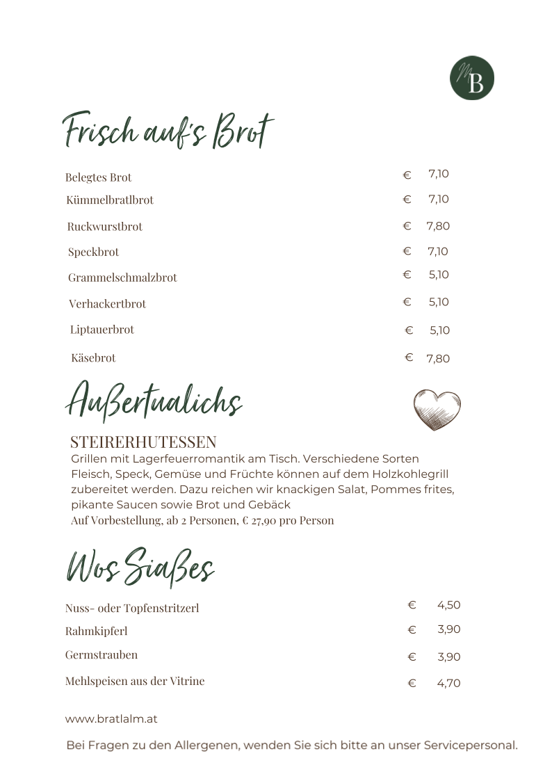 Speisekarte photo 2