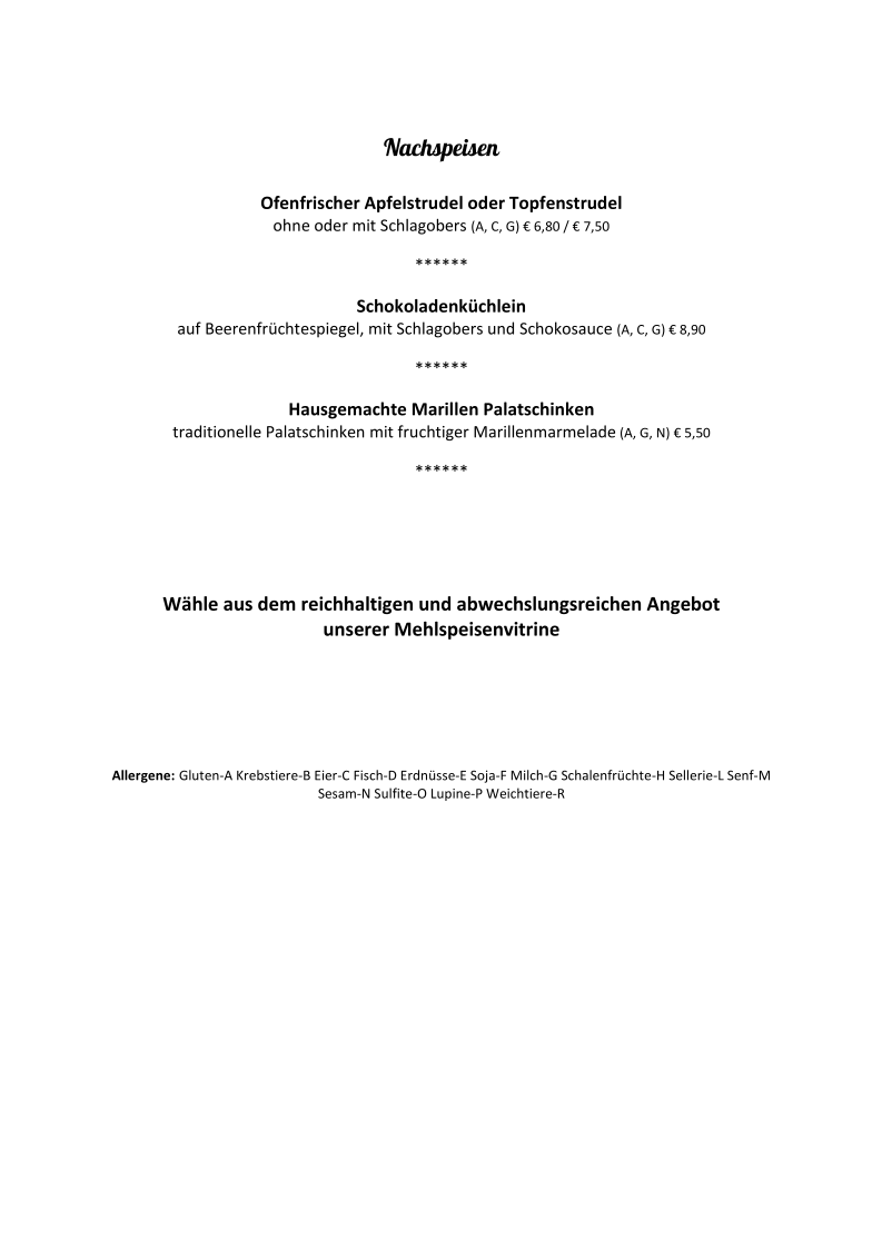 Speisekarte photo 2