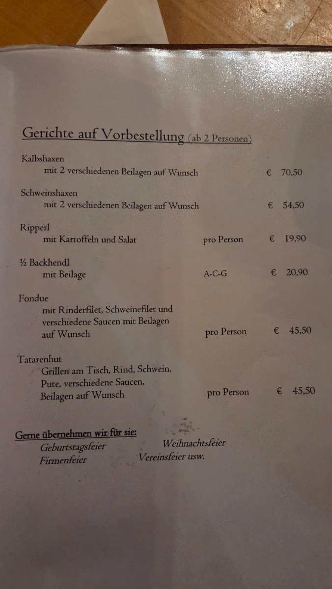 Speisekarte photo 3