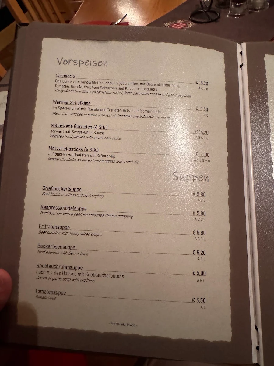 Speisekarte photo 2