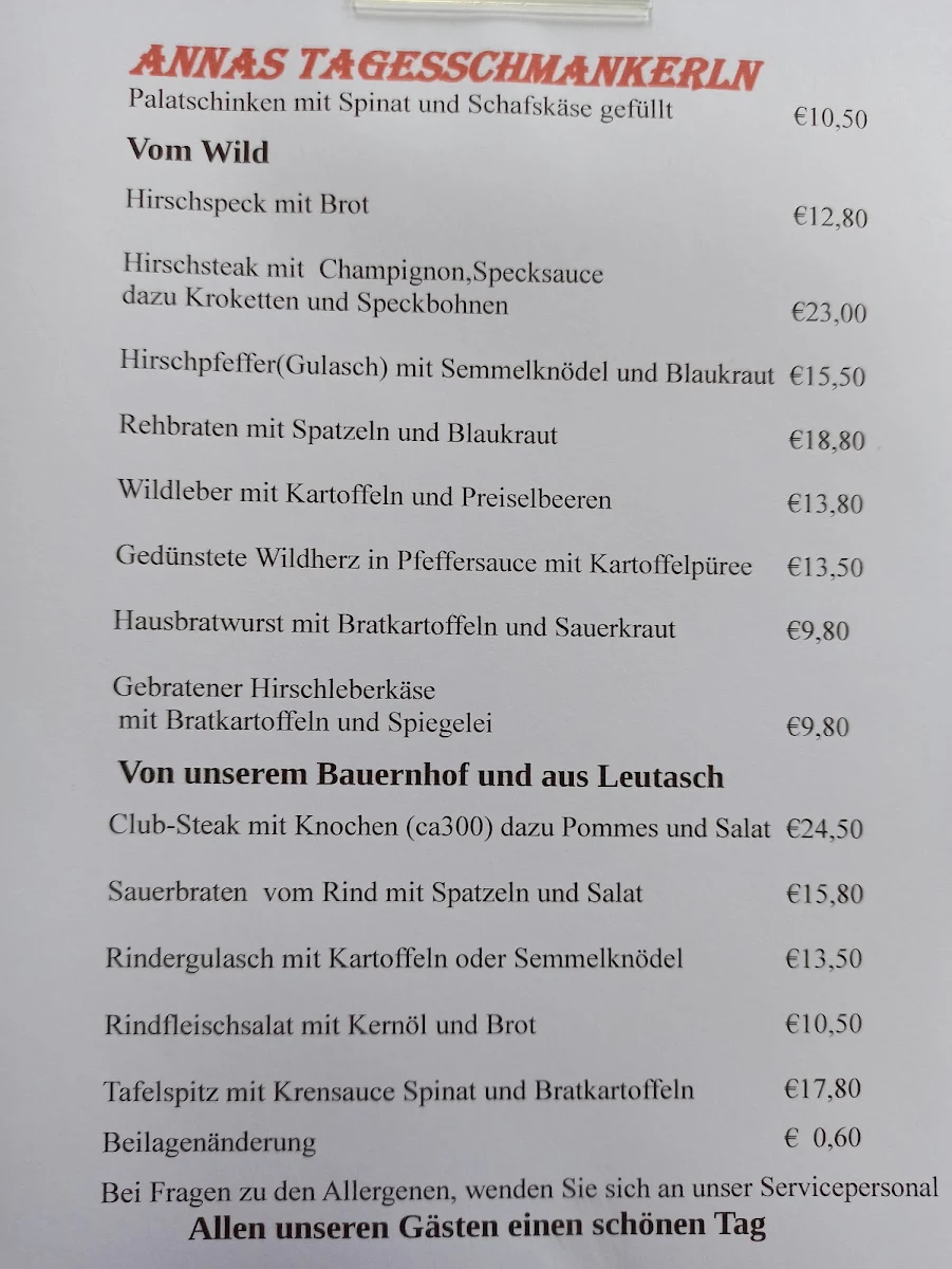 Speisekarte photo 1