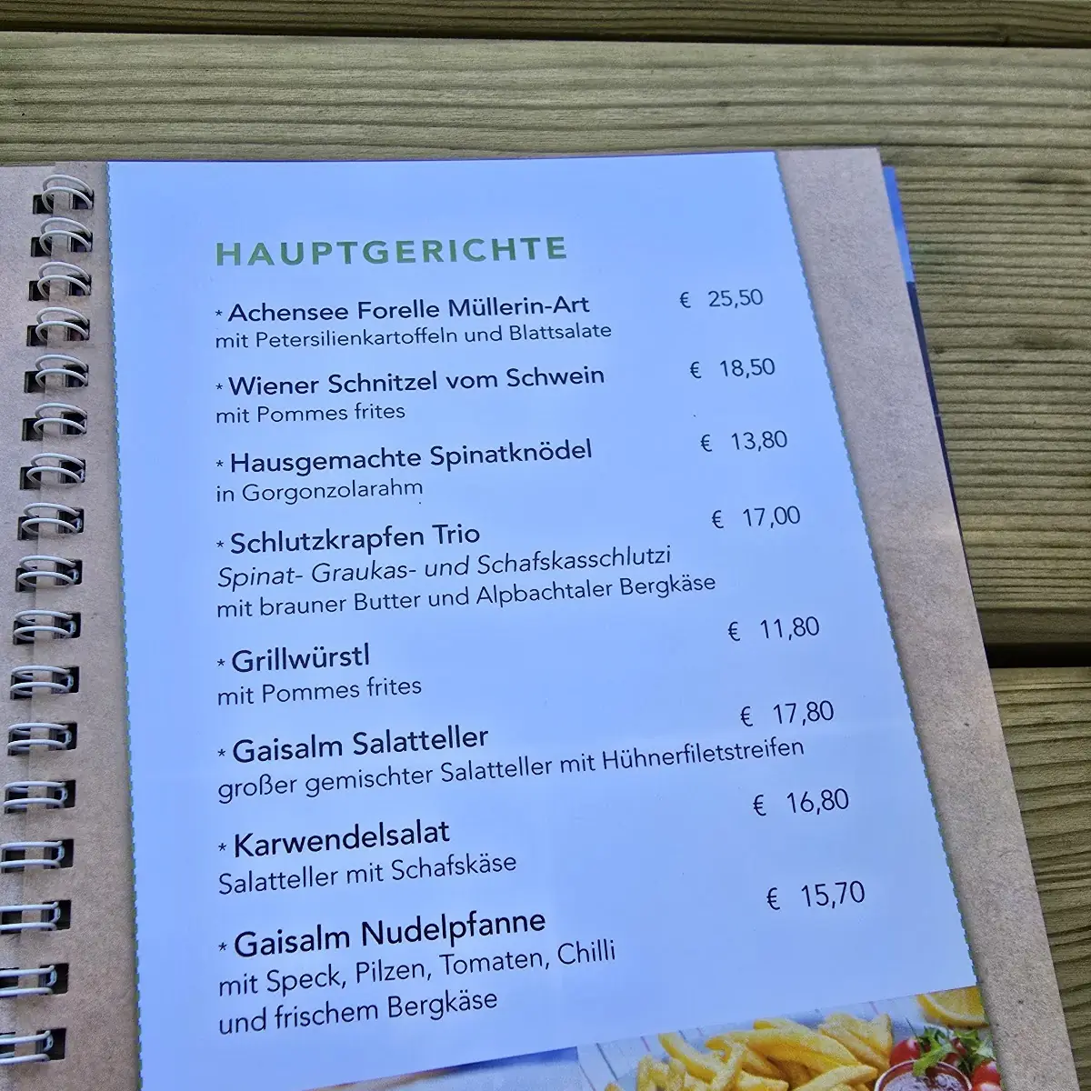Speisekarte photo 3