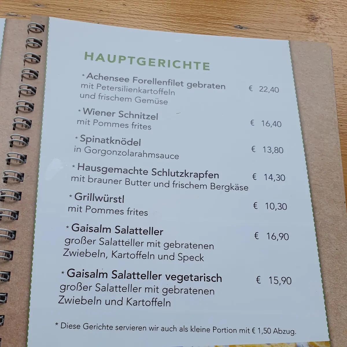 Speisekarte photo 5