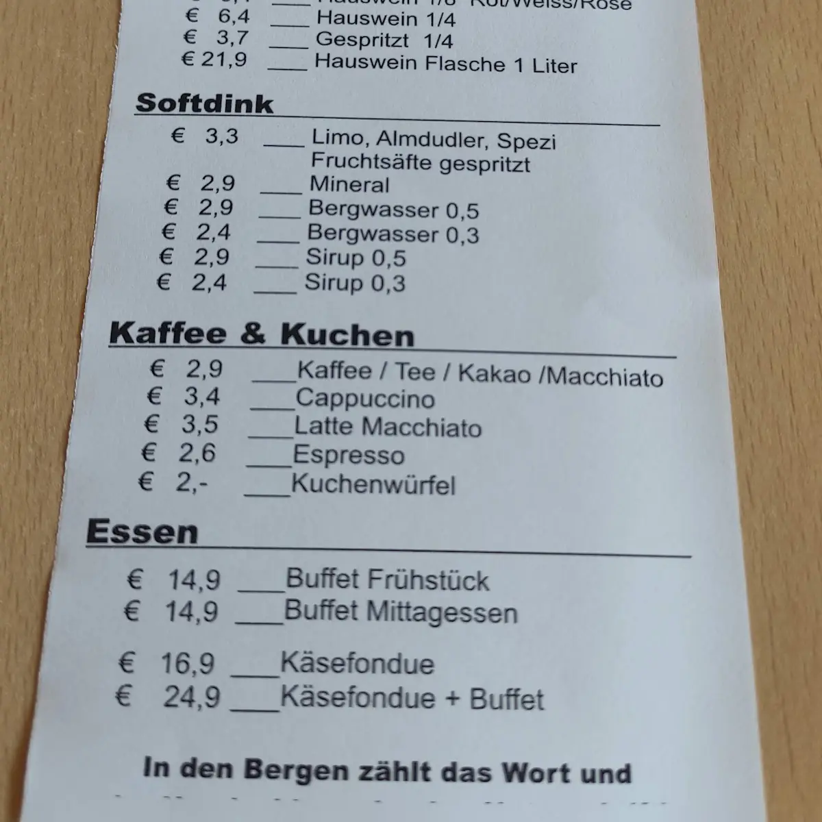 Speisekarte photo 4