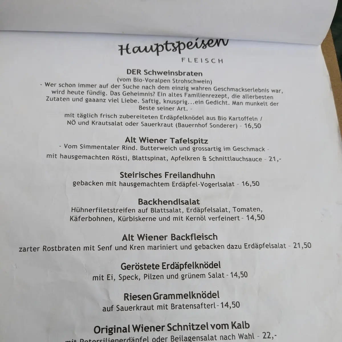 Speisekarte photo 5