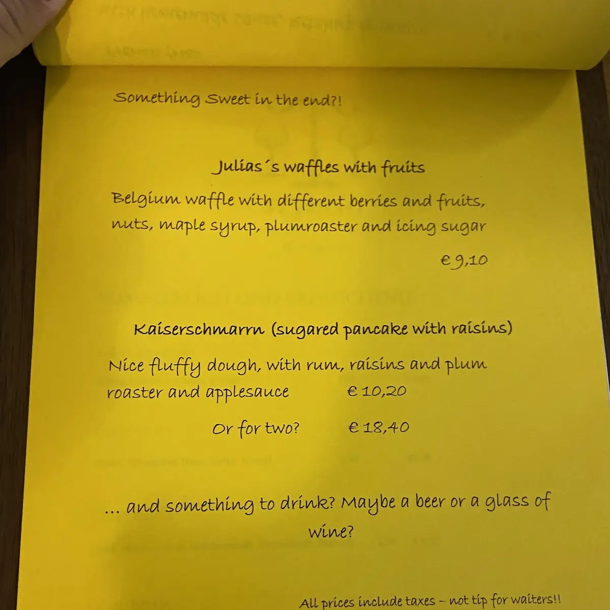 Speisekarte photo 1