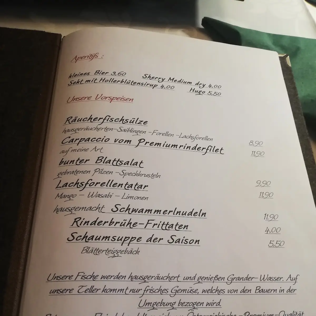 Speisekarte photo 2