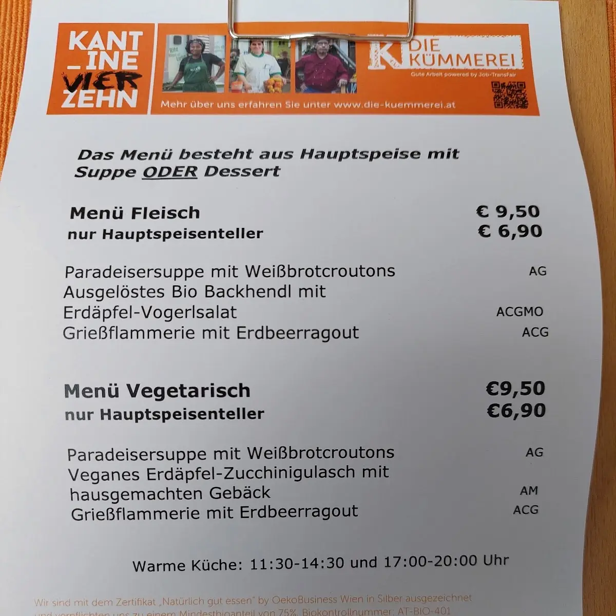 Speisekarte photo 1