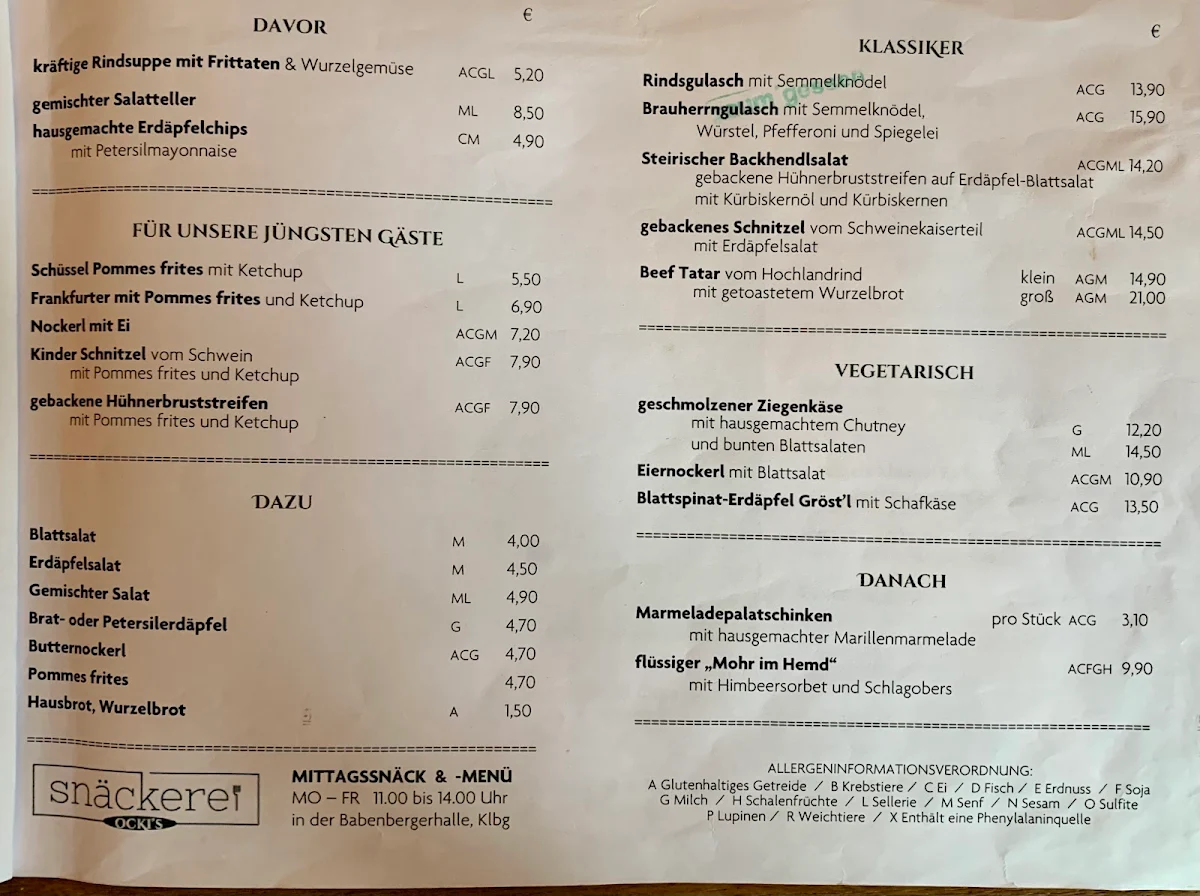 Speisekarte photo 2