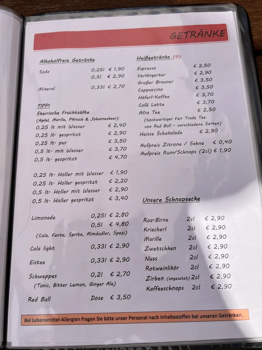 Speisekarte photo 4