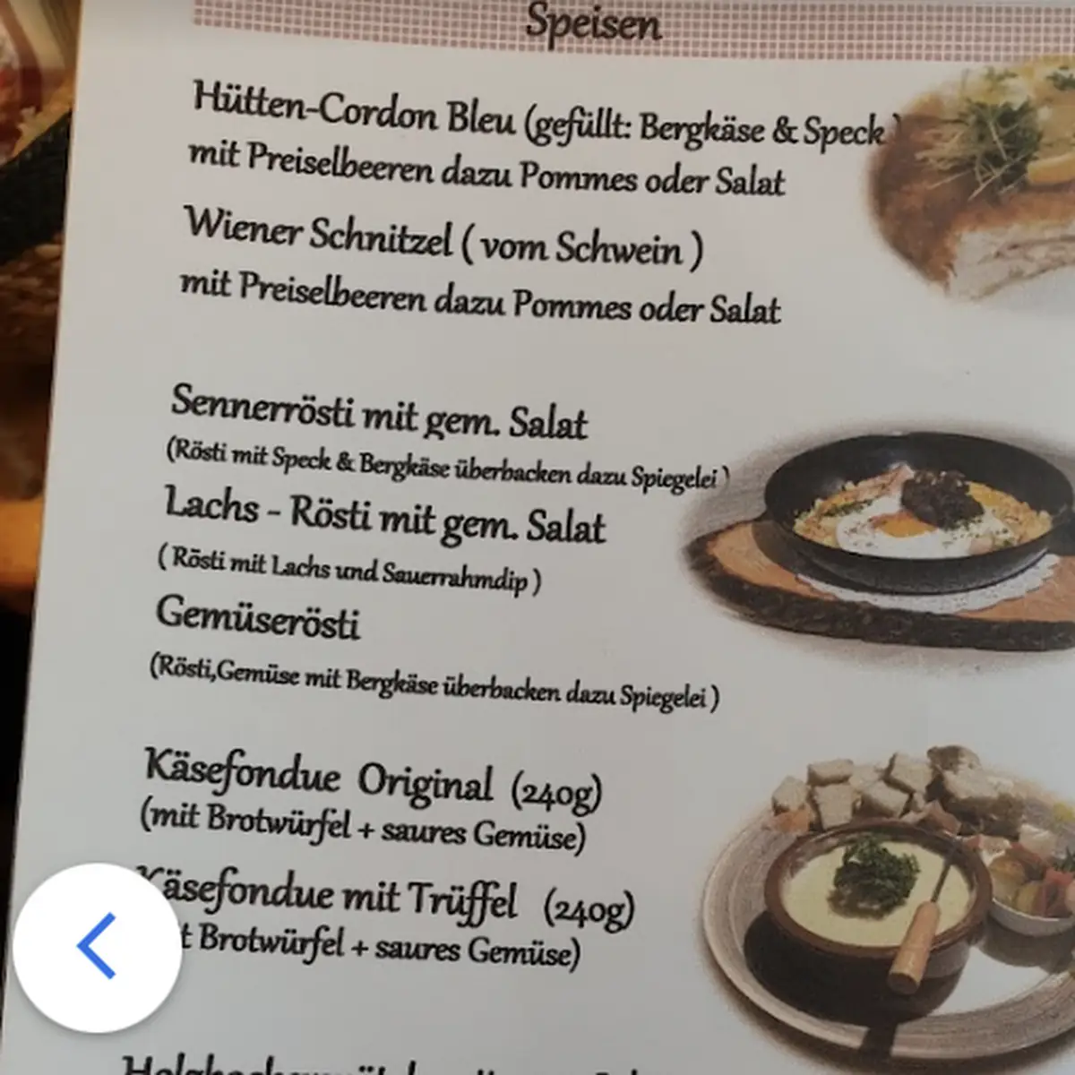 Speisekarte photo 1
