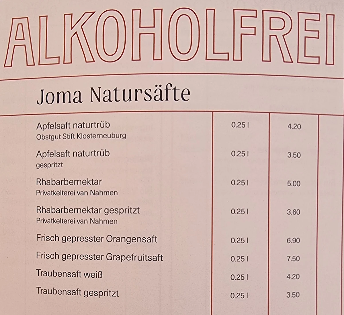 Speisekarte photo 6