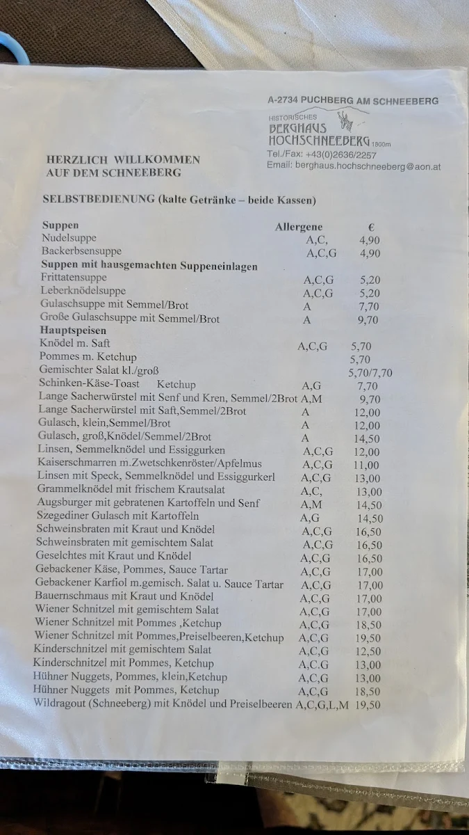 Speisekarte photo 1