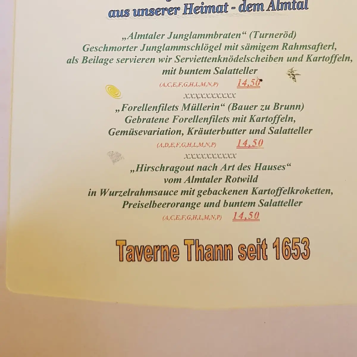 Speisekarte photo 2