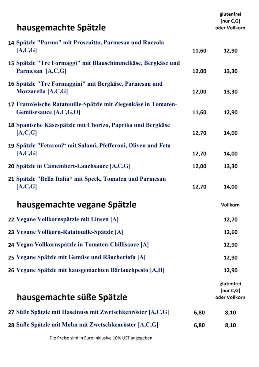 Speisekarte photo 2