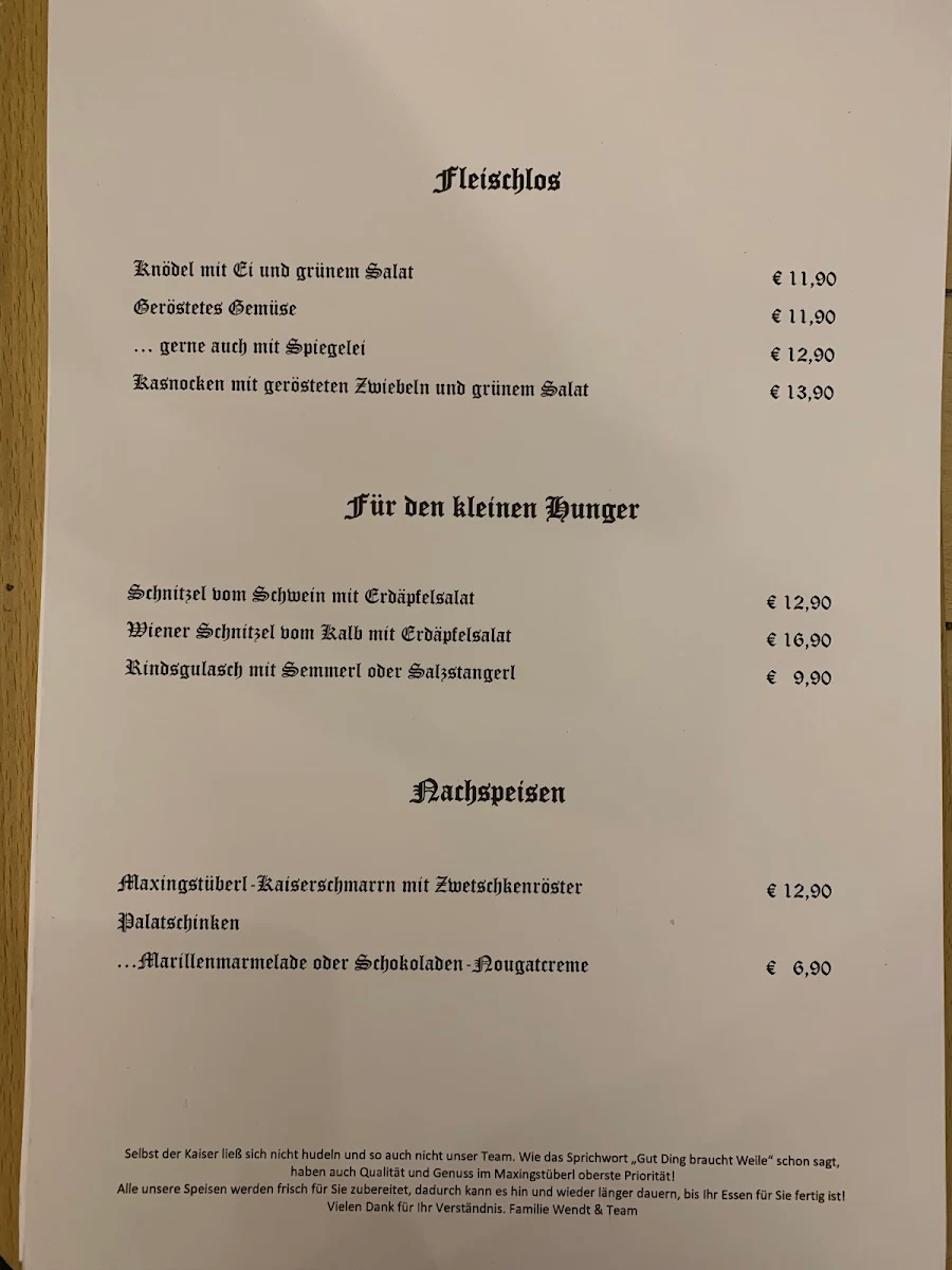 Speisekarte photo 1