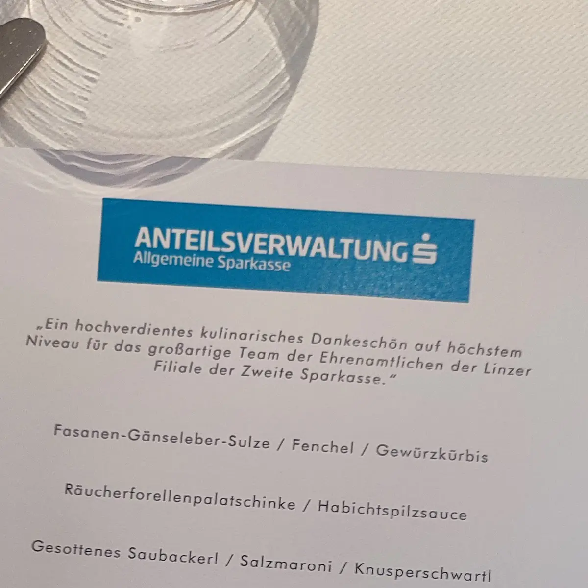Speisekarte, Restaurant Obauer