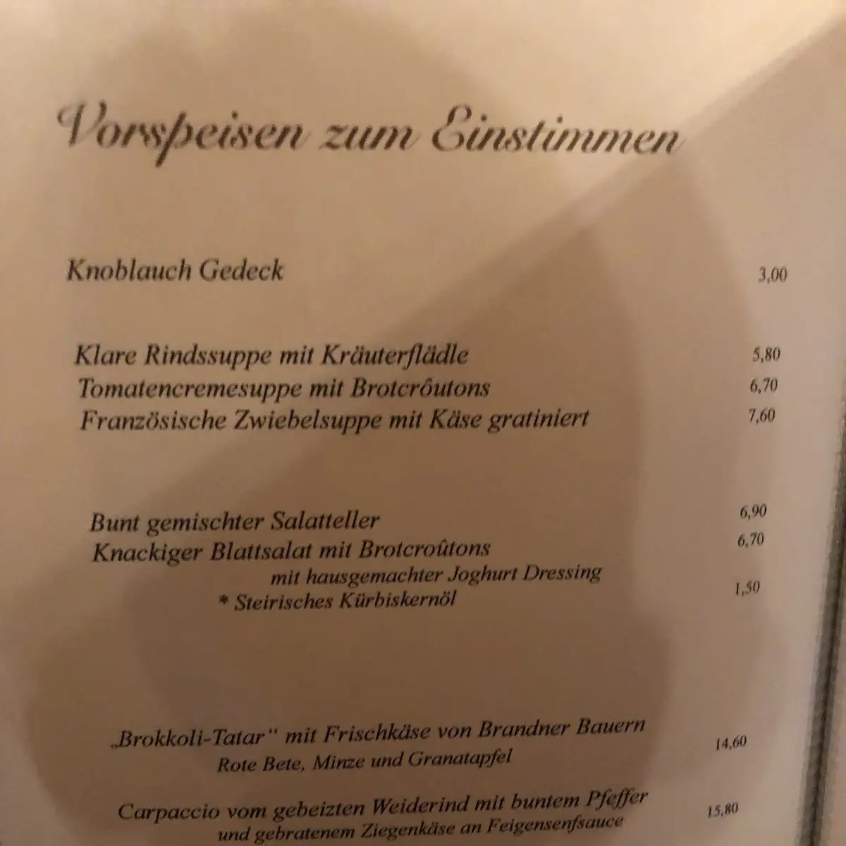 Speisekarte photo 10