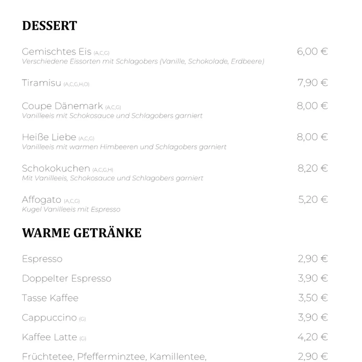 Speisekarte photo 5
