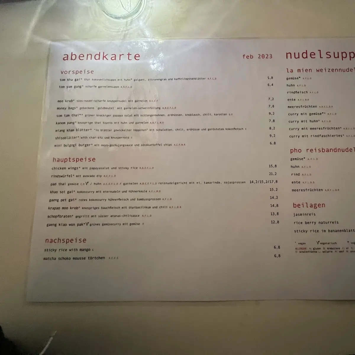Speisekarte photo 5