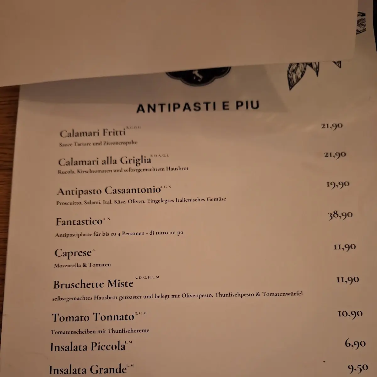 Speisekarte photo 2
