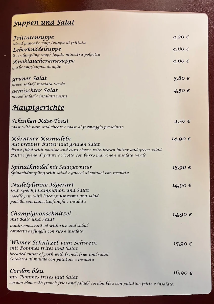 Speisekarte photo 5