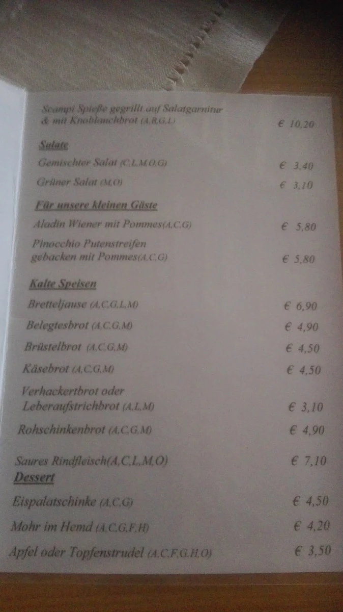Speisekarte photo 1