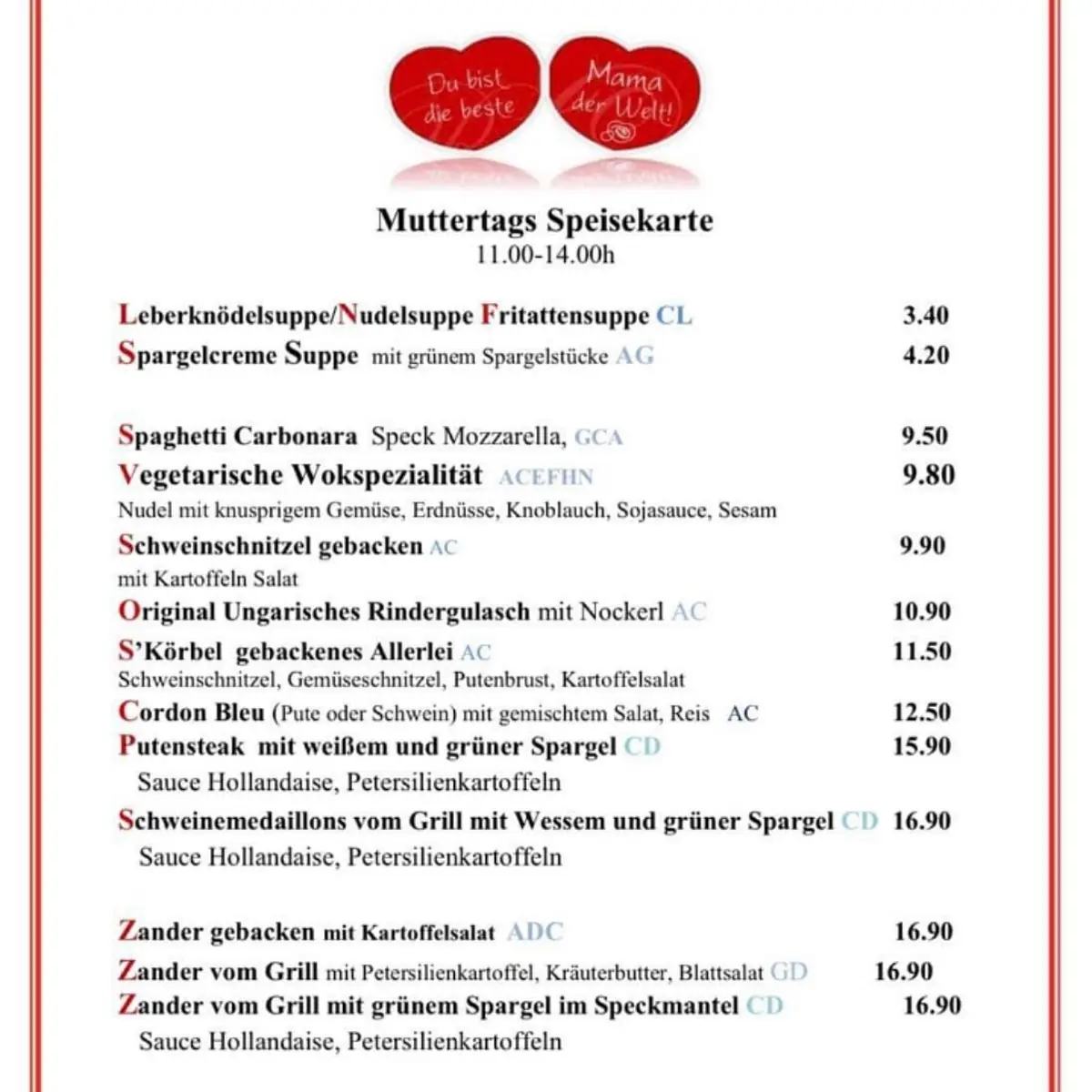 Speisekarte photo 4