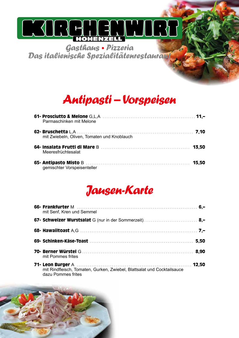 Speisekarte photo 2