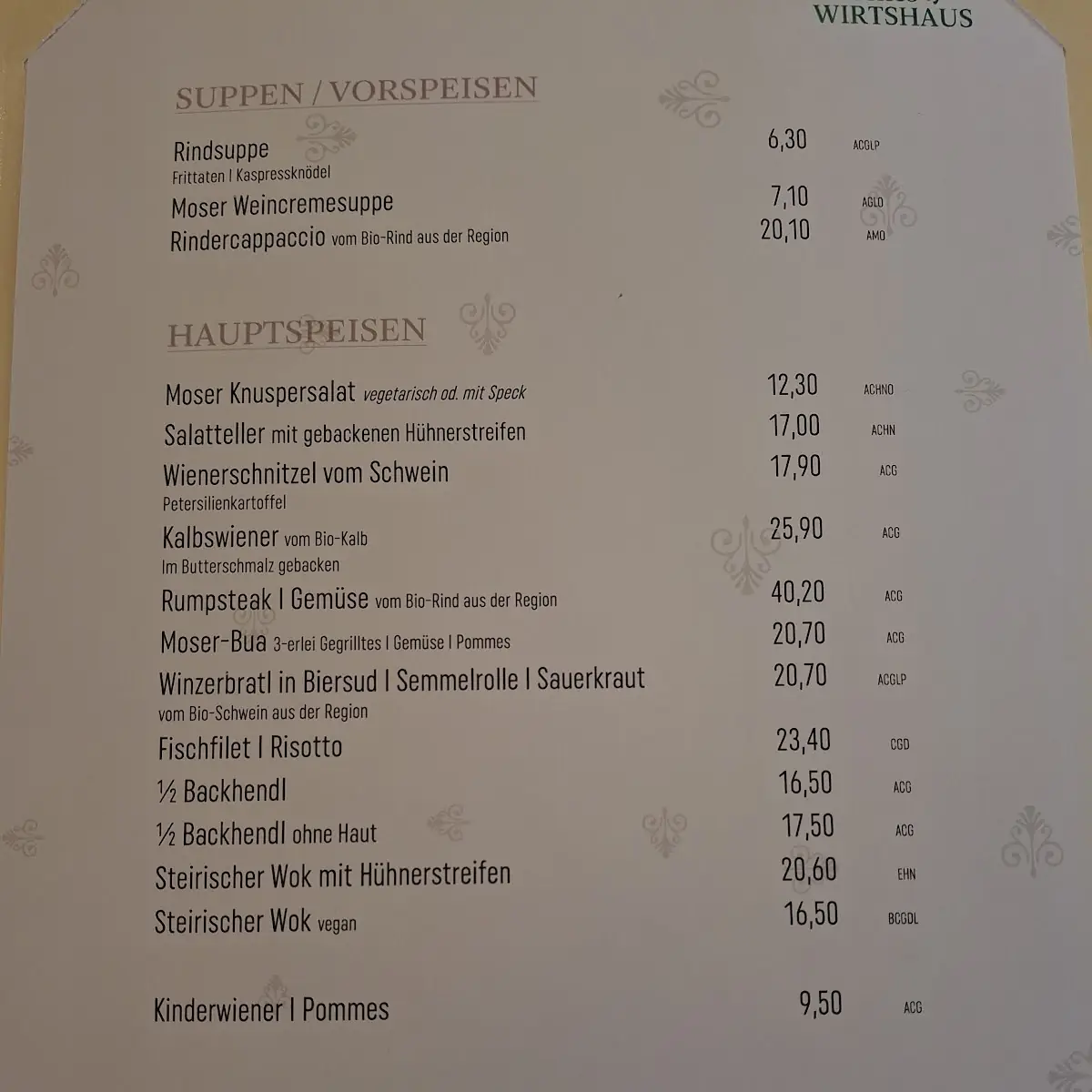 Speisekarte photo 1