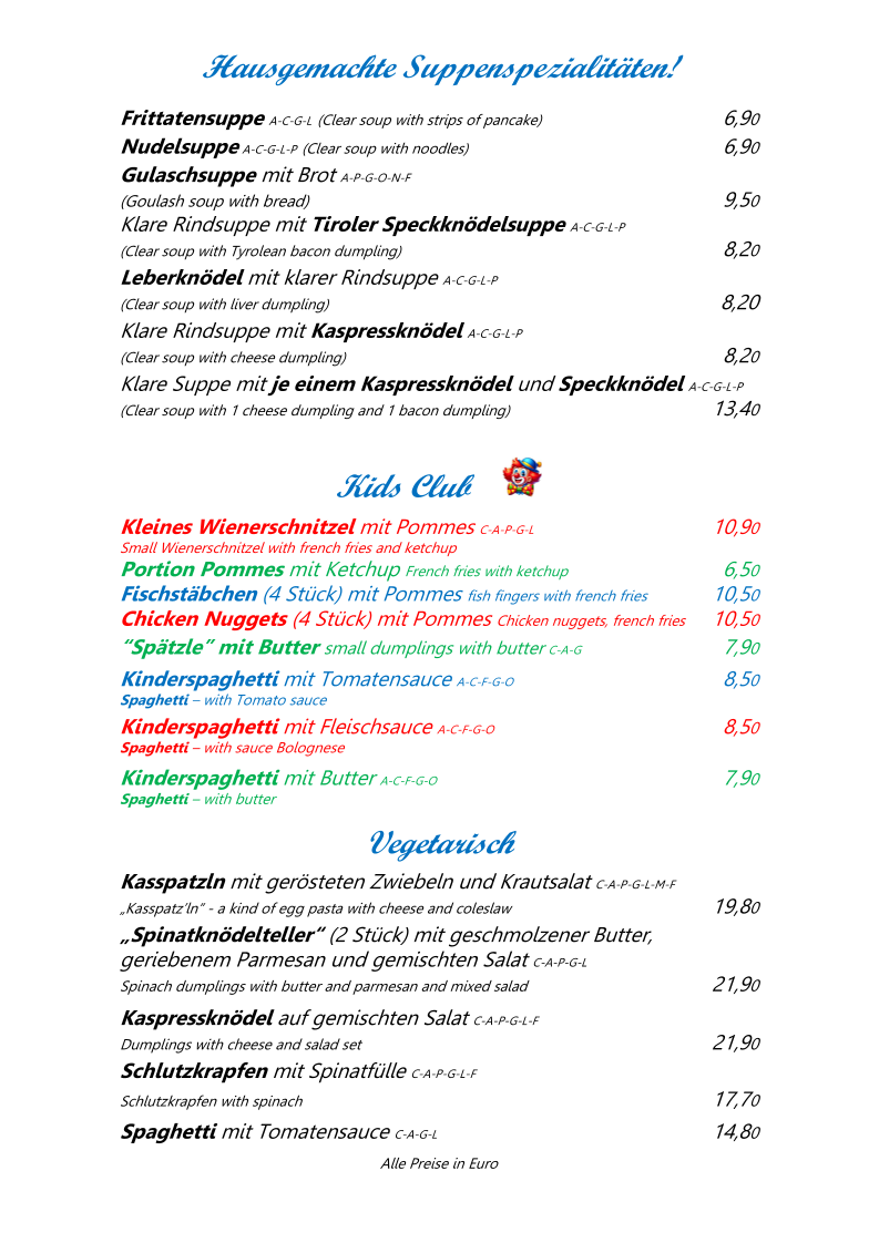Speisekarte photo 1