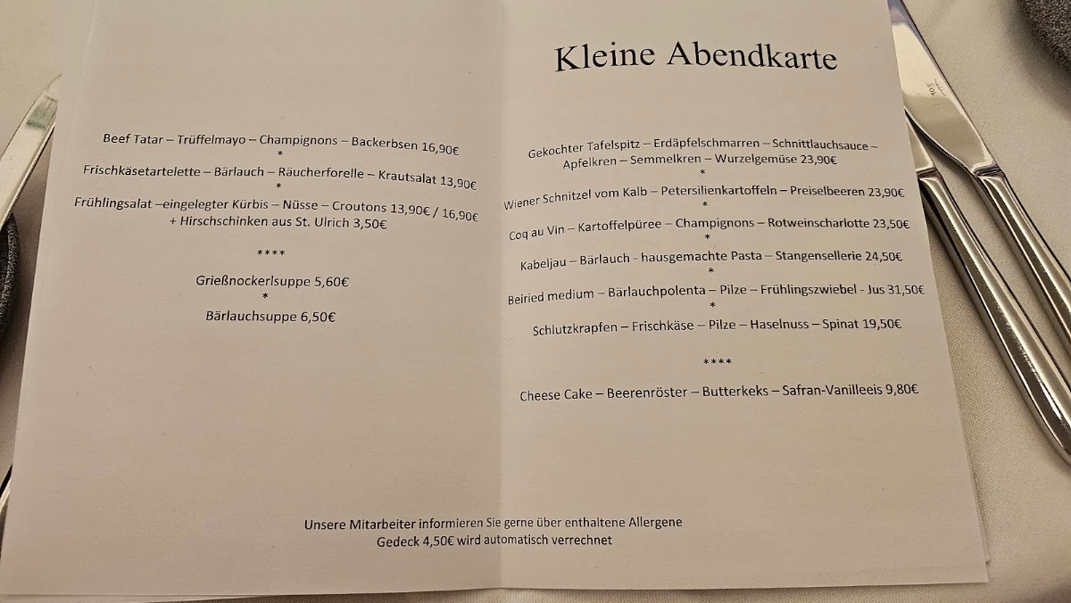 Speisekarte photo 1