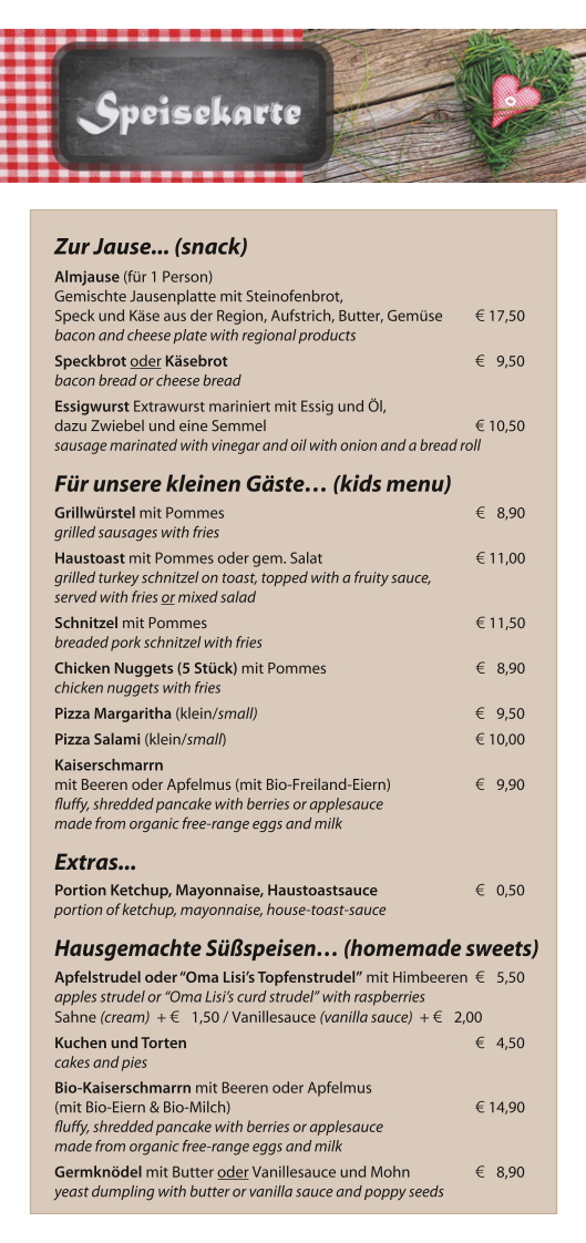 Speisekarte photo 4