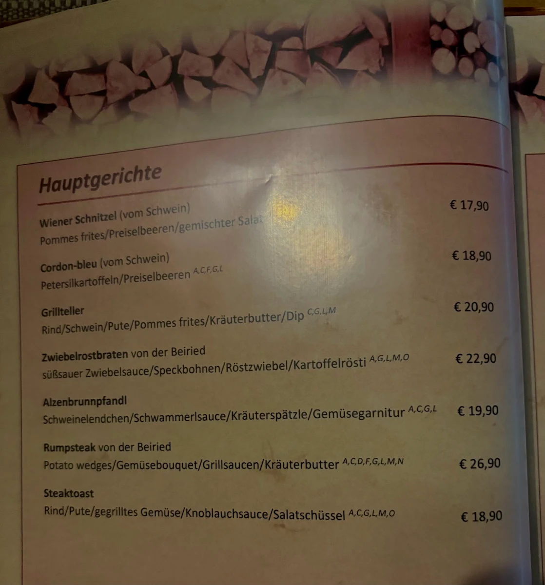 Speisekarte photo 1