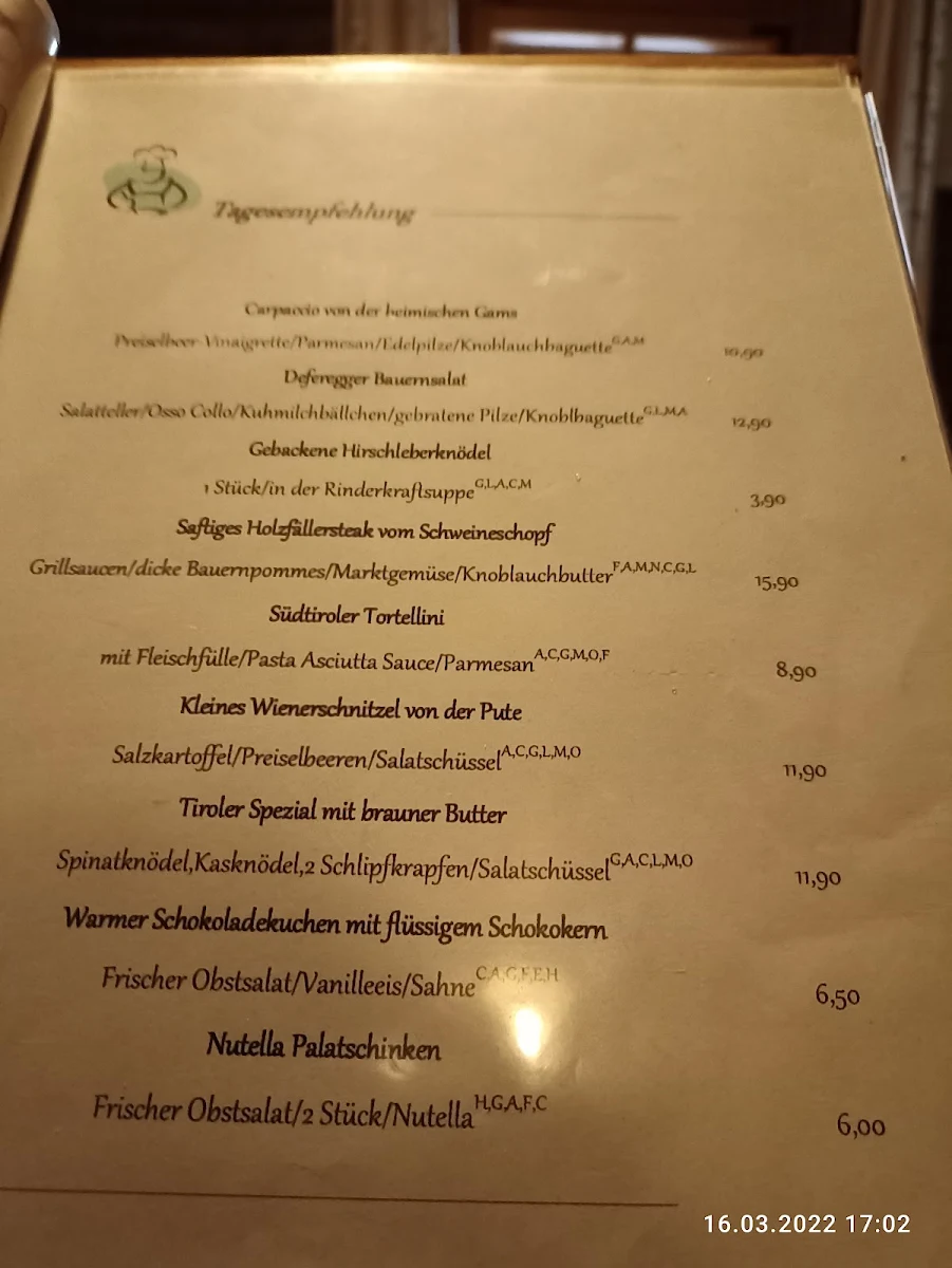 Speisekarte photo 3