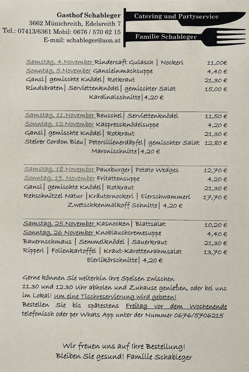 Speisekarte photo 2