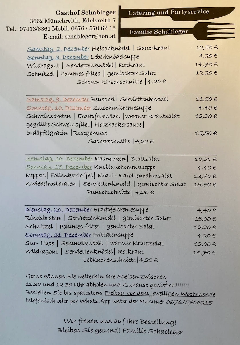 Speisekarte photo 3