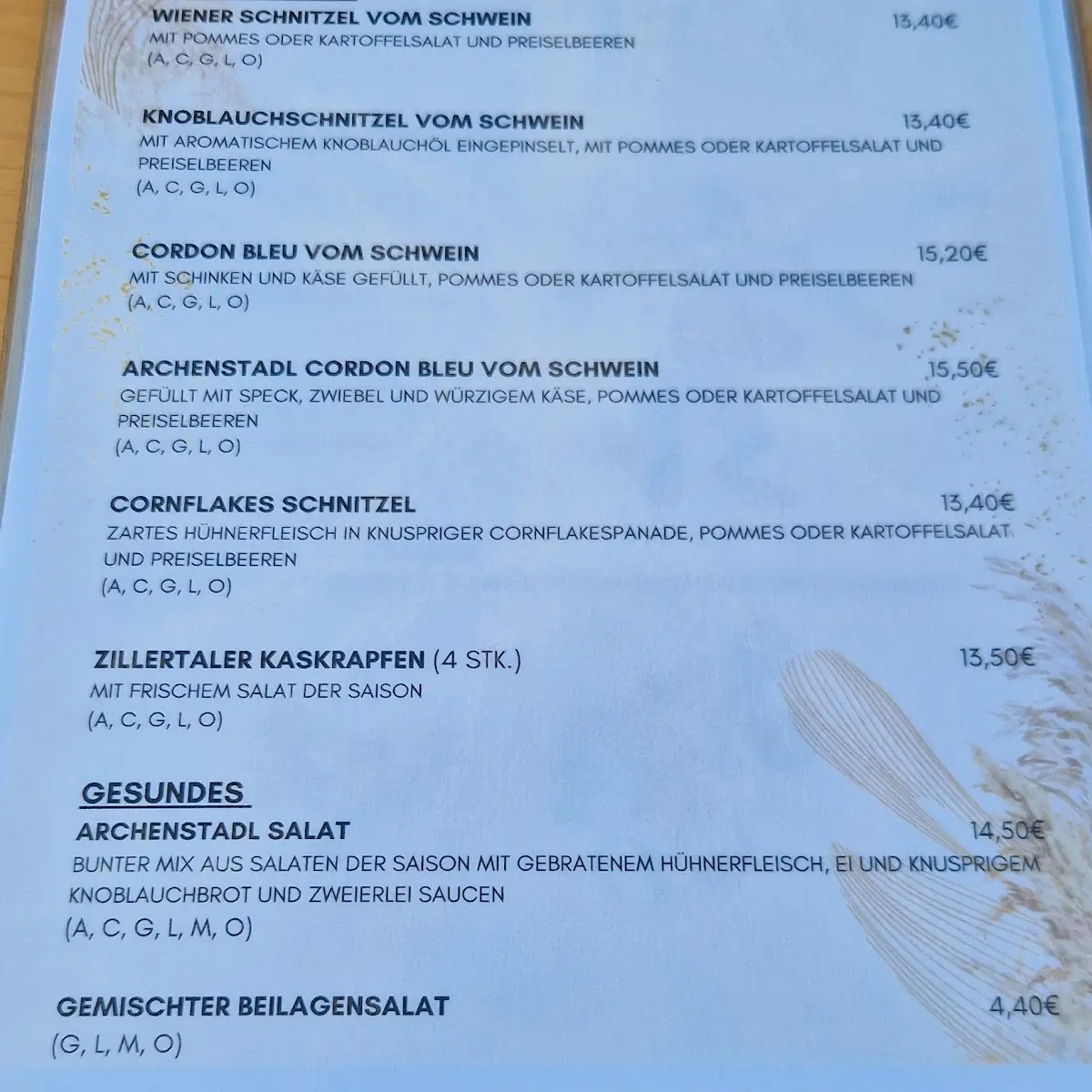 Speisekarte photo 4