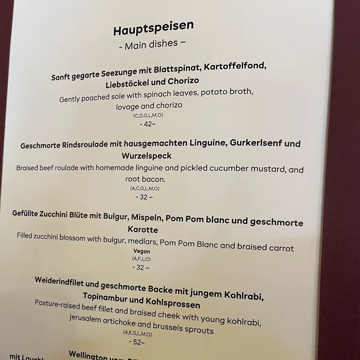 Speisekarte photo 1
