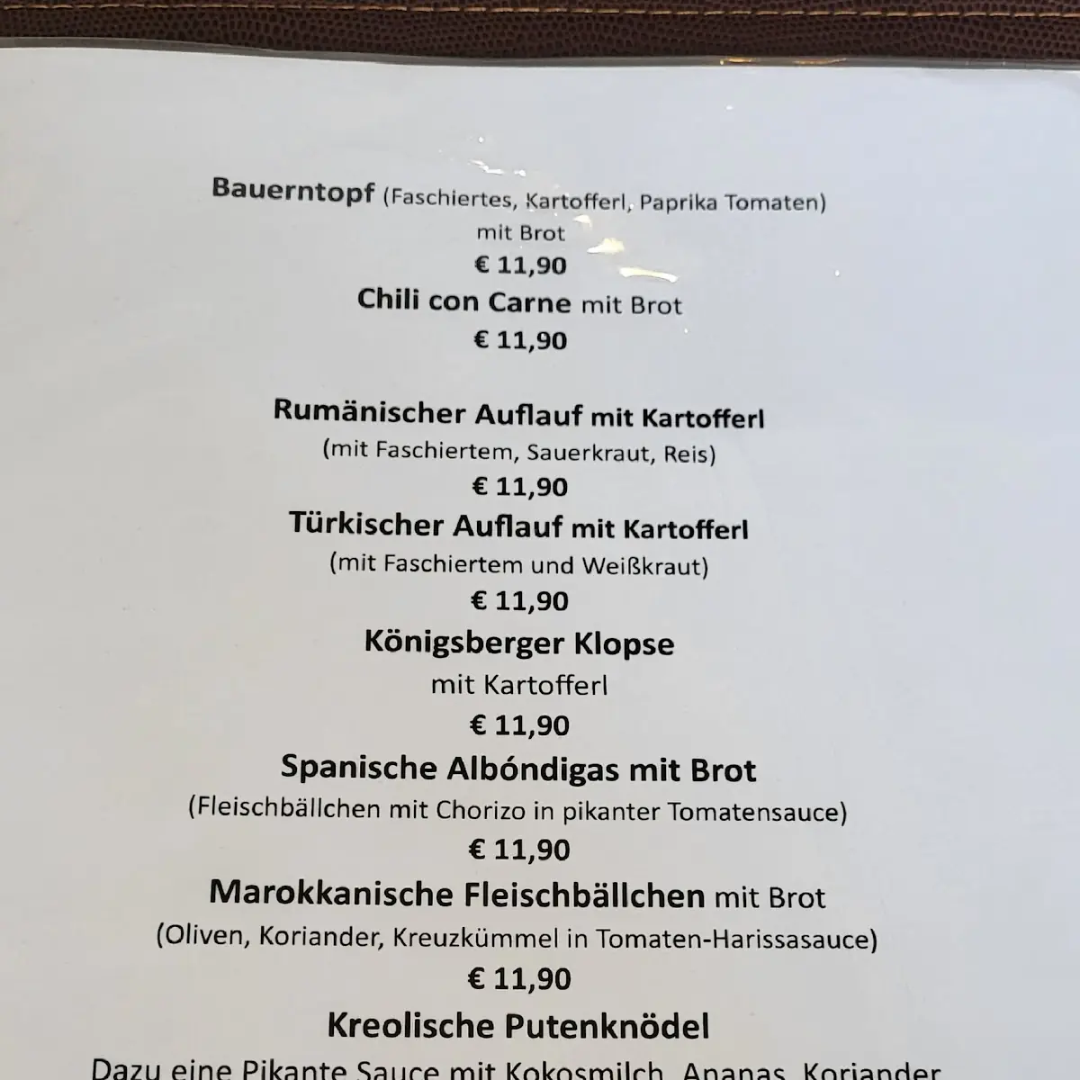 Speisekarte photo 1