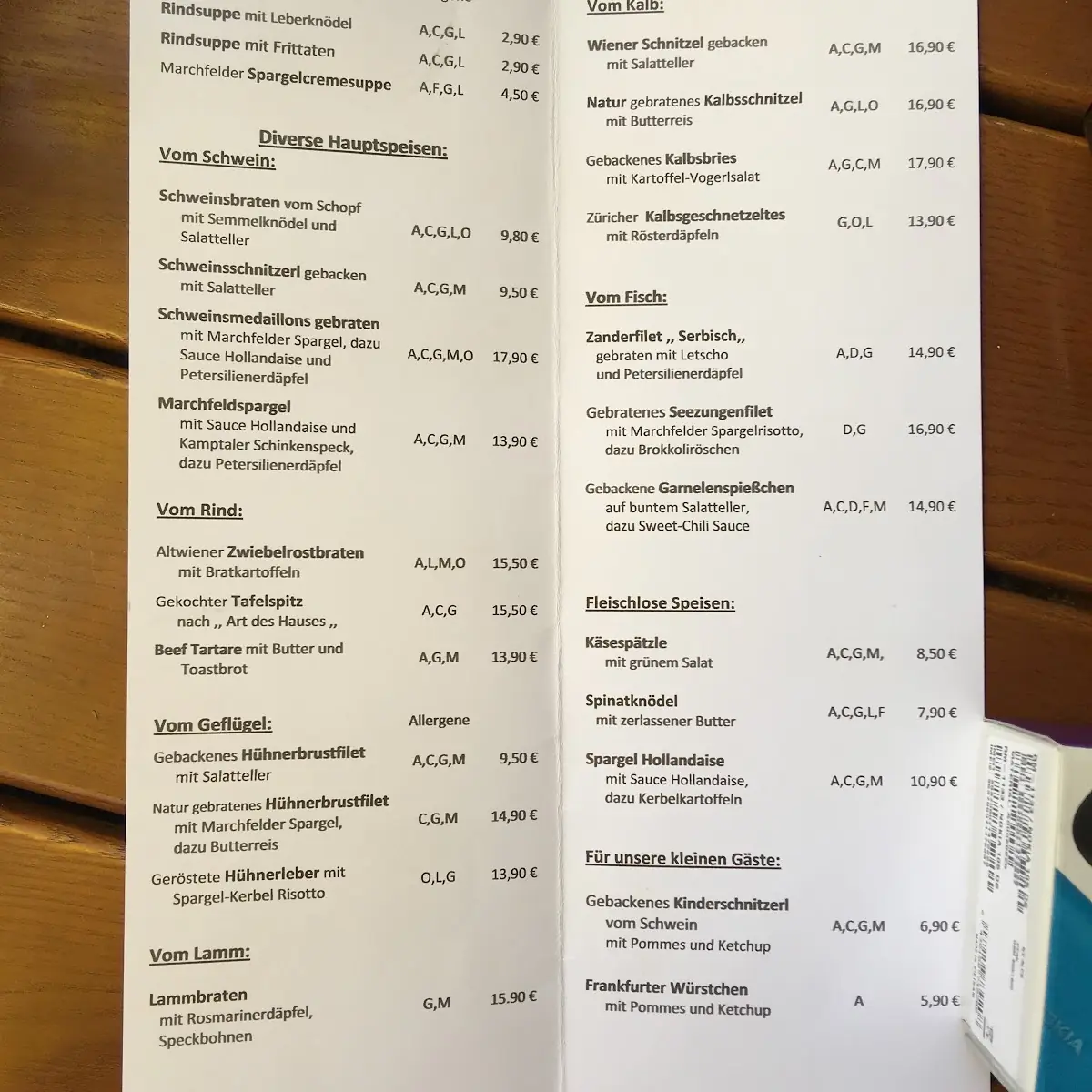 Speisekarte photo 10