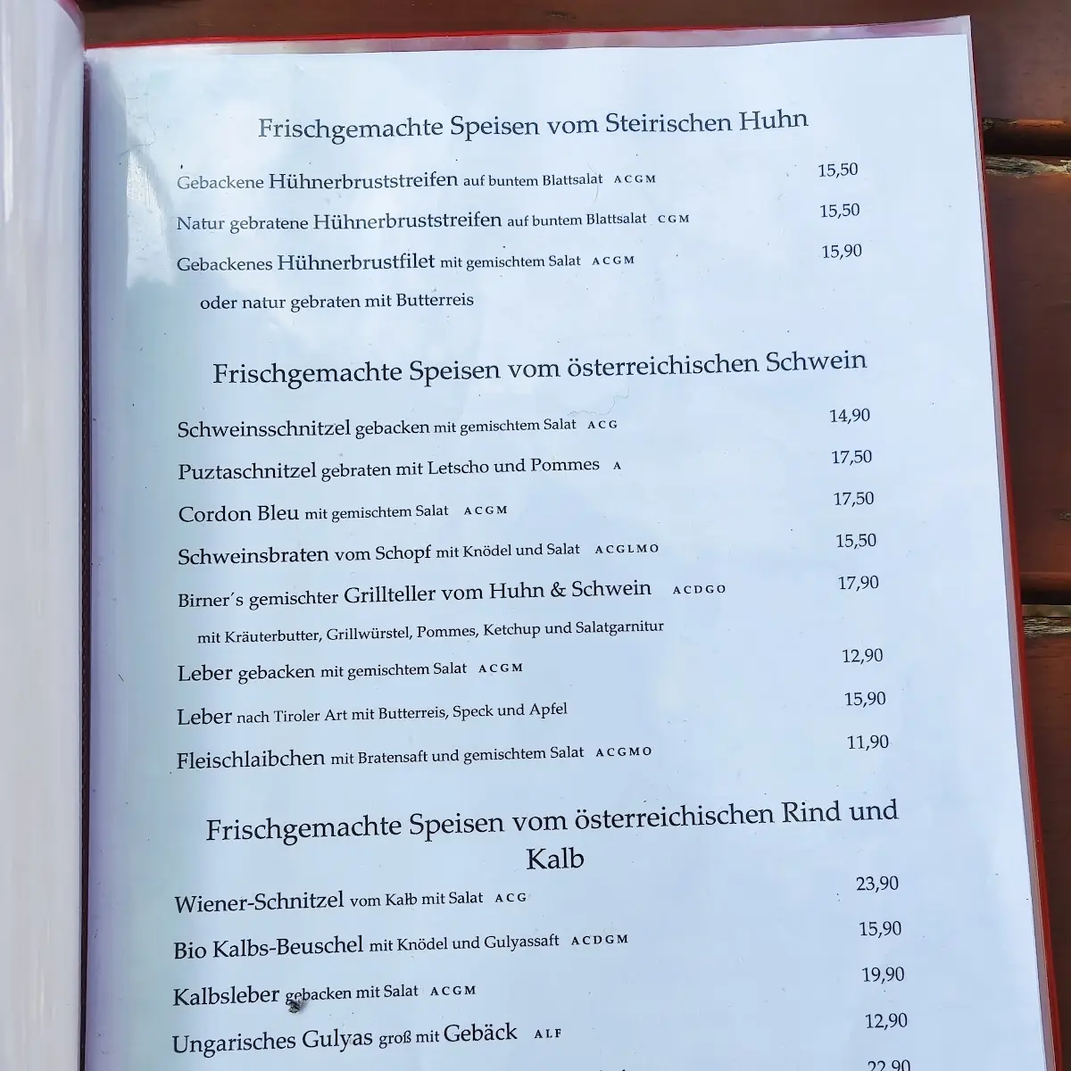 Speisekarte photo 3