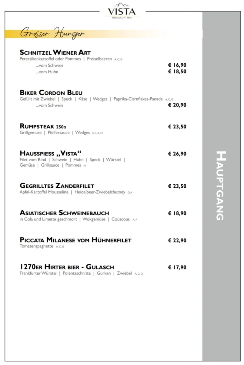 Speisekarte photo 2
