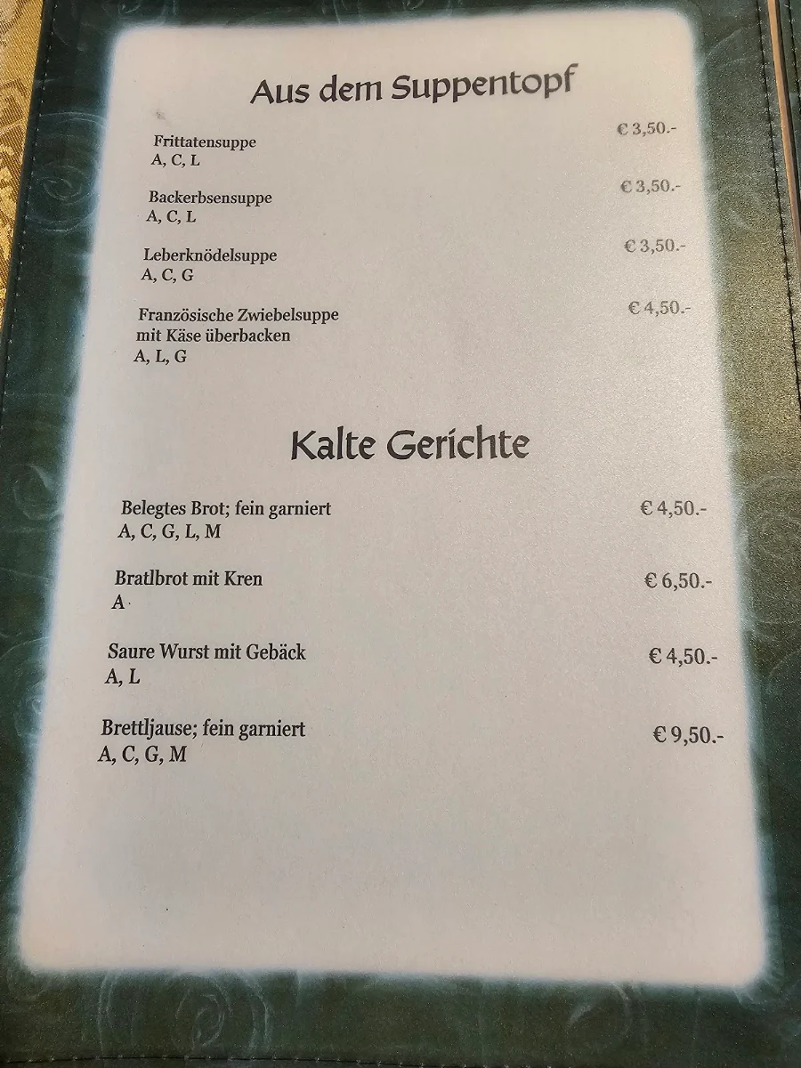 Speisekarte photo 2