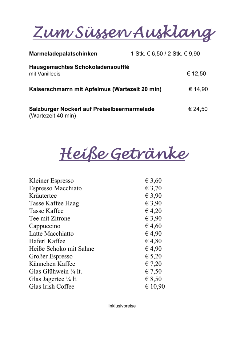 Speisekarte photo 5