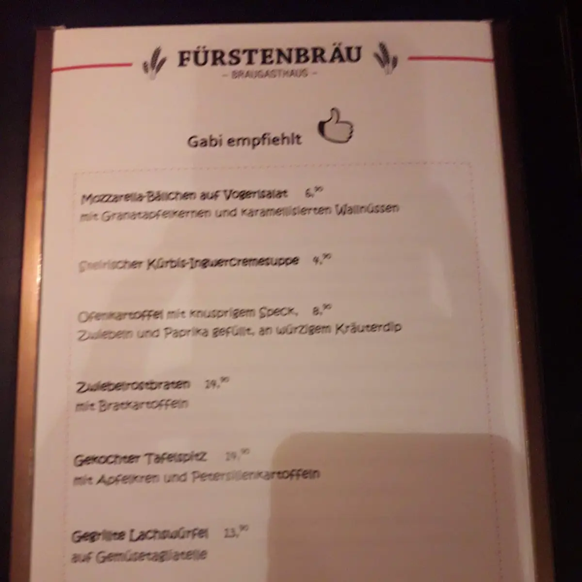 Speisekarte photo 10