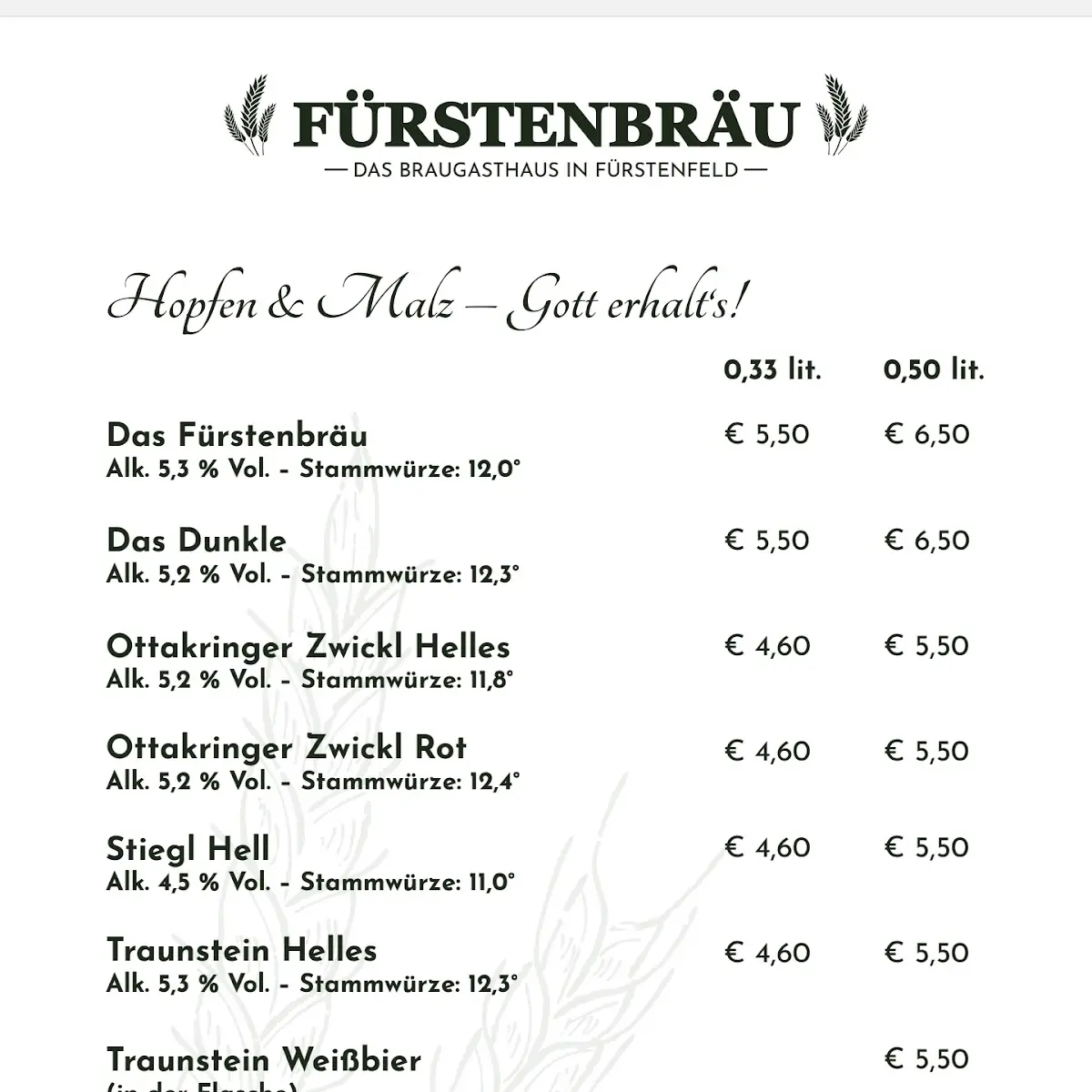 Speisekarte photo 2