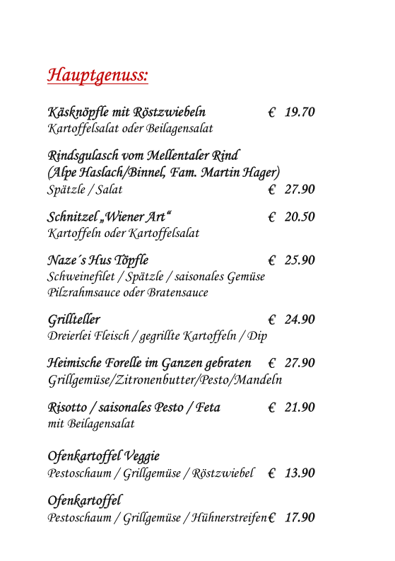 Speisekarte photo 2