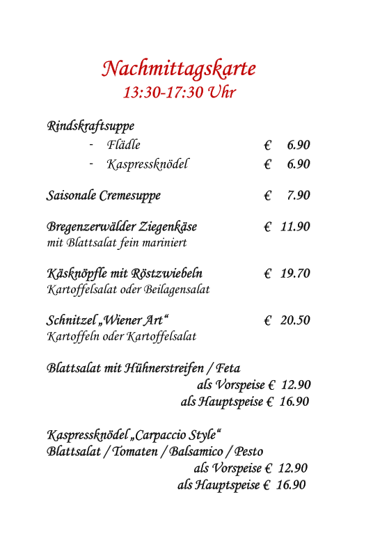Speisekarte photo 3