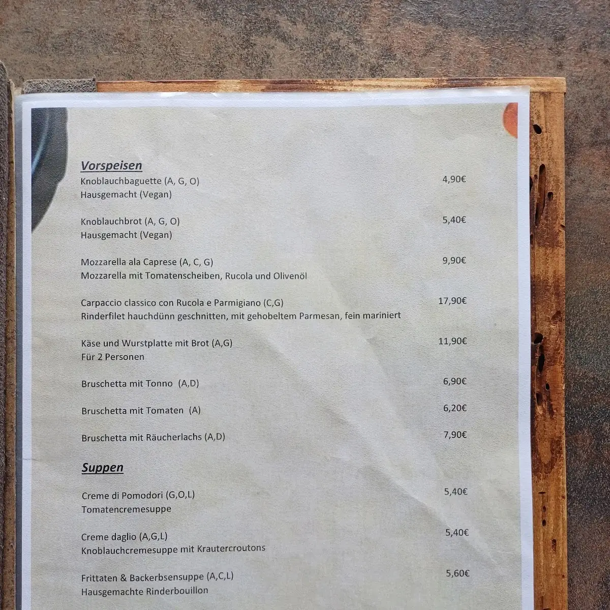 Speisekarte photo 3